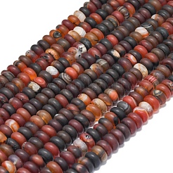 Natural Banded Agate Beads Strands&nbsp;G-P575-A53-8x5mm