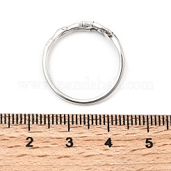 925スターリングシルバーカフスリング  ウイング  アンティークシルバー  内径：18mm&nbsp;RJEW-P171-03AS
