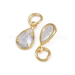 Brass Micro Pave Cubic Zirconia Pendants&nbsp;KK-Z120-05G-03