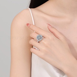 Rotatable Open Cuff Rings for Women&nbsp;RJEW-S402-07P