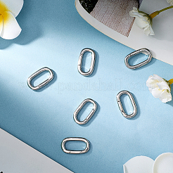 6Pcs Stainless Steel Spring Gate Rings&nbsp;STAS-BBC0008-34C