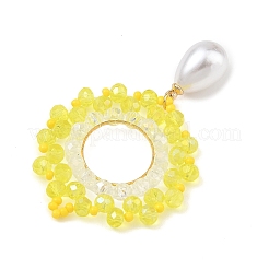 Glass & Brass Pendants&nbsp;PALLOY-MZ01381-03