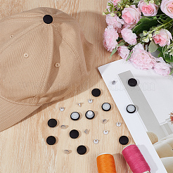 12Pcs Cotton Covered Iron Buttons&nbsp;BUTT-BC0001-17C