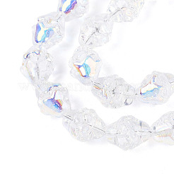Electroplate Transparent Glass Beads Strands&nbsp;EGLA-N020-03A