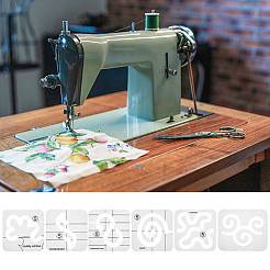 6Pcs 6 Styles Acrylic Quilting Templates&nbsp;DIY-HY0001-67