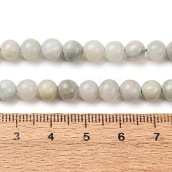 天然ミャンマー産翡翠/ビルマ翡翠ビーズ連売り  ラウンド  6mm  穴：0.5mm  約66個/連  15.75インチ（40cm）&nbsp;G-D0001-08-6mm-01