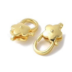 真鍮カニカン  ラックめっき  長持ちメッキ  鉛フリー＆カドミウムフリー  花  18KGP本金メッキ  20.5x11x7.5mm  穴：1.4mm&nbsp;KK-F893-03G