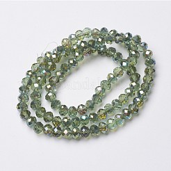 Electroplate Transparent Glass Beads Strands&nbsp;X-EGLA-A034-T6mm-S11