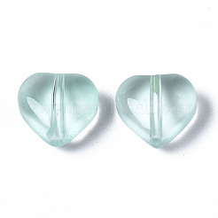 Transparent Spray Painted Glass Beads&nbsp;GGLA-S054-012E-02