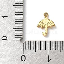 304ステンレススチールチャーム  イオンプレーティング（ip）  傘のチャーム  14KGP本金メッキ  10.5x7.5x1.5mm  穴：1mm&nbsp;X-STAS-G352-08G