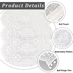 Polyester Lace Table Runner&nbsp;AJEW-WH20048-95B
