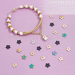 60Pcs 5 Colors 304 Stainless Steel Beads&nbsp;STAS-UN0039-52
