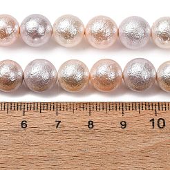 Electroplated Shell Pearl Beads Strands&nbsp;SH-CBA8E5B-01