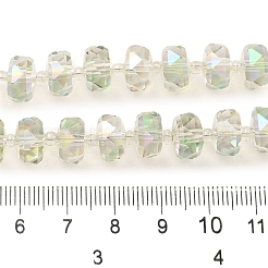 Transparent Electroplate Glass Beads Strands&nbsp;EGLA-P062-01A-HR04