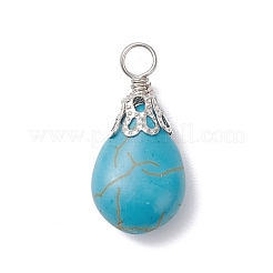 Dyed Synthetic Turquoise Pendants&nbsp;PALLOY-JF04355-02