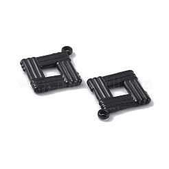 304ステンレスペンダント  ひし形チャーム  イオンプレーティング（ip）  電気泳動黒  17x15.5x1.7mm  穴：1.2mm&nbsp;STAS-I673-03EB