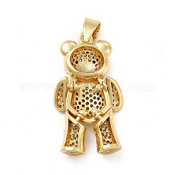 Rack Plating Brass Micro Pave Cubic Zirconia Pendants&nbsp;KK-E072-29G