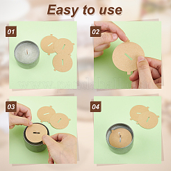 240Pcs 2 Colors Paper Candle Lids&nbsp;FIND-GA0004-01