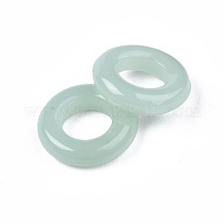 スプレー塗装ガラスリンキングリング  リング  ダークシーグリーン  16x4mm  穴：8mm&nbsp;LS-GLAA-S054-35B-B02