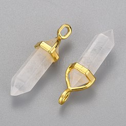 Natural Quartz Crystal Double Terminated Pointed Pendants&nbsp;G-G902-B23