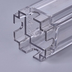透明なプラスチック製のキャンドル型  キャンドル作り用  クロスピラー形状  透明  47x47x125mm  内径：40x40x105mm&nbsp;AJEW-WH0109-05