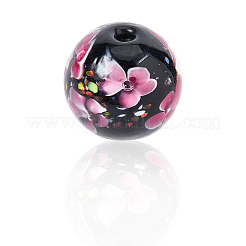 10Pcs Handmade Inner Flower Lampwork Beads&nbsp;LAMP-PA0001-02B