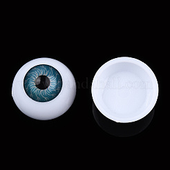 クラフトプラスチック人形の眼球  ハロウィンホラー小道具  空色  20x10mm&nbsp;DIY-PH0019-63B-20mm