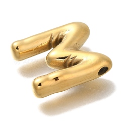 PVD真空メッキ304ステンレスペンダント  18KGP本金メッキ  レターチャーム  文字m  19x16.5x4.5mm  穴：2mm&nbsp;STAS-S148-29G-M