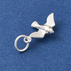 925 Sterling Silver Bird Charms with Jump Rings&nbsp;FIND-U013-03S
