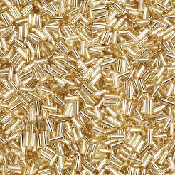 メッキガラス竹ビーズ  メタリックカラー  淡いチソウ  4~5x2mm  穴：1mm  約14000個/ポンド&nbsp;SEED-S046-01A-22