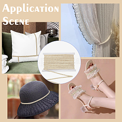 10 Yards Flat Polyester Metallic Braided Cord&nbsp;OCOR-WH0090-054