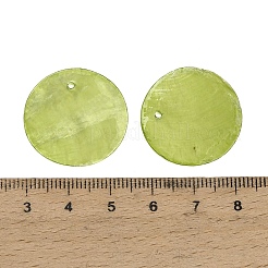 Spray Painted Natural Capiz Shell Pendants&nbsp;SHEL-C010-12A