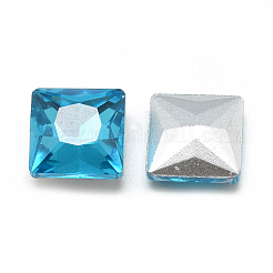 Pointed Back Glass Rhinestone Cabochons&nbsp;RGLA-T027-14x14mm-13