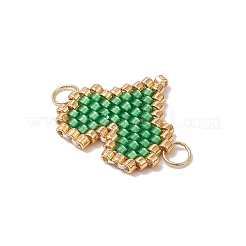 MIYUKI Delica Glass Seed Beaded Heart Links&nbsp;PALLOY-MZ00702-02