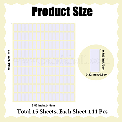 15 Sheets Self-Adhesive Blank Paper Sticker&nbsp;STIC-WH20010-02B
