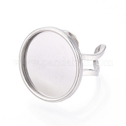 304 Stainless Steel Cuff Ring Findings&nbsp;STAS-S080-040H-P