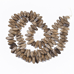 Undyed & Natural Wenge Wood Beads Strands&nbsp;WOOD-T024-043