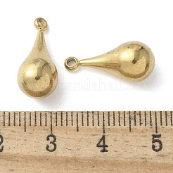 304ステンレスペンダント  ティアドロップチャーム  イオンプレーティング（ip）  18KGP本金メッキ  18x8mm  穴：1.6mm&nbsp;STAS-U037-17G