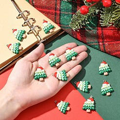 12Pcs Christmas Opaque Resin Pendants&nbsp;RESI-YW0004-83