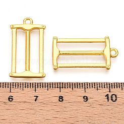合金ペンダント  鋸歯状の  カドミウムフリー＆鉛フリー  18KGP本金メッキ  27x15x2.5mm  穴：1.8mm&nbsp;X1-PALLOY-N176-124G