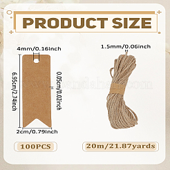 100Pcs Blank Kraft Paper Gift Tags&nbsp;CDIS-LP0001-29