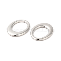 変色しない304ステンレススチール製リンクリング  オーバル  ステンレス鋼色  26.5x19.5x2.7mm  内径：17x13mm&nbsp;LS-STAS-L268-040P
