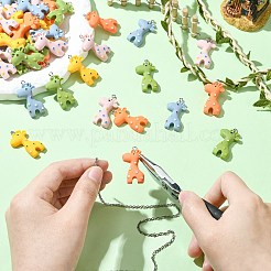 50Pcs 5 Colors Resin Pendants&nbsp;RESI-CJ0004-49