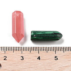 Natural & Synthetic Mixed Gemstone Pointed Pendants&nbsp;G-P520-09
