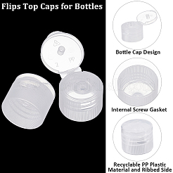 32Pcs 4 Styles Plastic Bottle Caps&nbsp;FIND-GF0008-56B