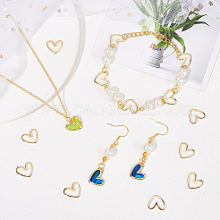 DIYリンクジュエリー作りキット  ブラス リンク コネクター & リンク リング & ジャンプ リングを含む  18KGP本金メッキ  90個/箱&nbsp;DIY-BC0006-19