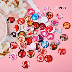 70Pcs Flatback Glass Cabochons for DIY Projects&nbsp;GGLA-SZ0001-33A
