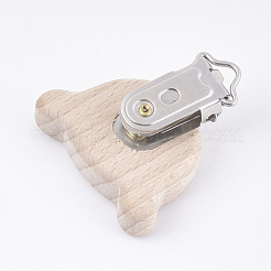Beech Wood Baby Pacifier Holder Clips&nbsp;WOOD-T015-20