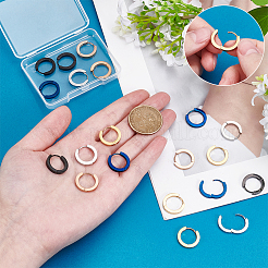 20Pcs 5 Colors Stainless Steel Hoop Earrings&nbsp;EJEW-PH0001-46