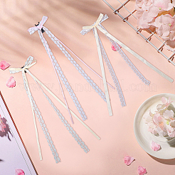 10Pcs 5 Colors  Polyester Resin Bowknot Hair Clips&nbsp;PHAR-CN0001-05